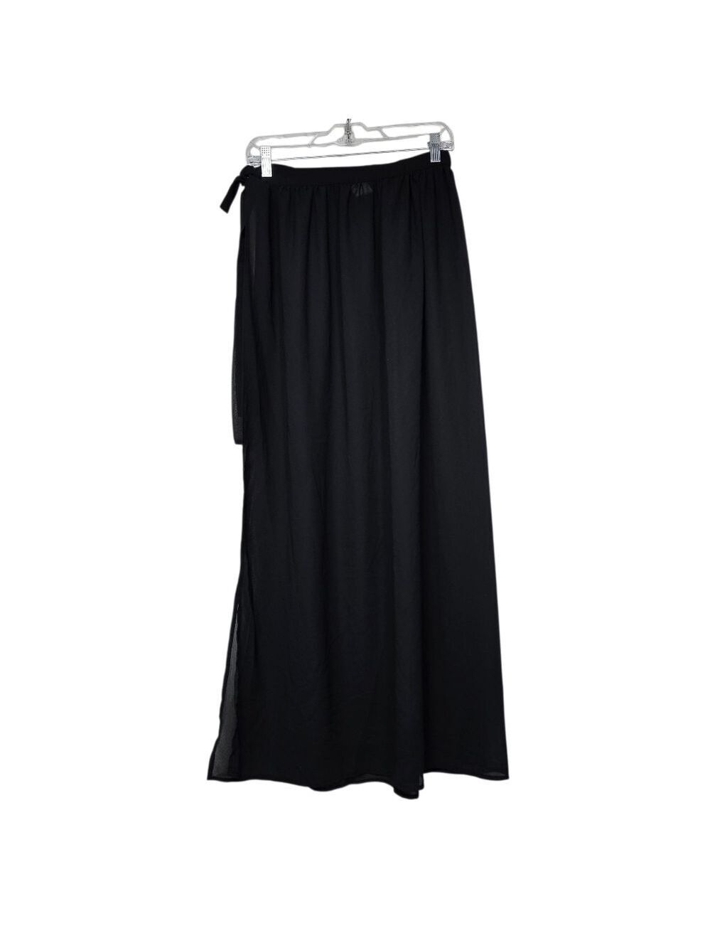 Shein Black Sheer Maxi Cover Up Skirt M
